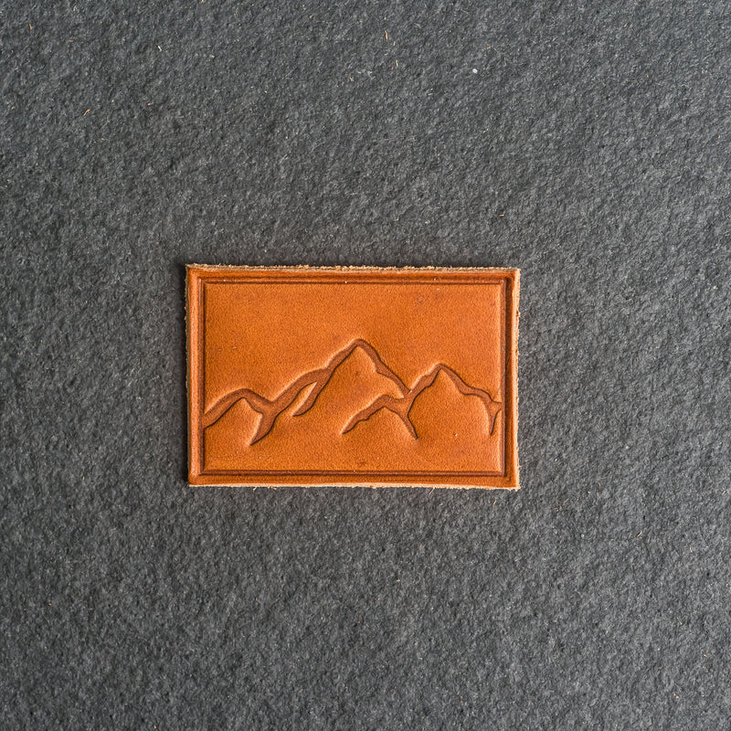 Mountain Range Leather Patches with optional Velcro added