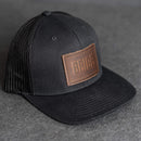 Leather Patch Trucker Style Hats - Bride and Groom (block)