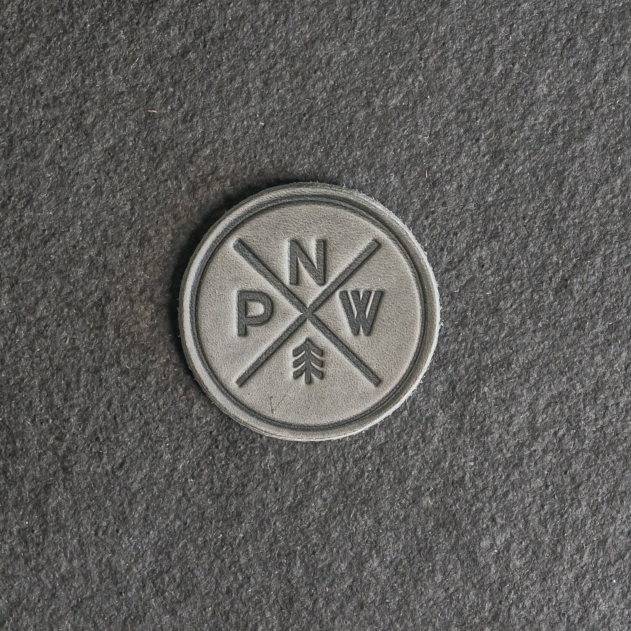 Leather Patch With Emblem, Name & Rank W/ Velcro