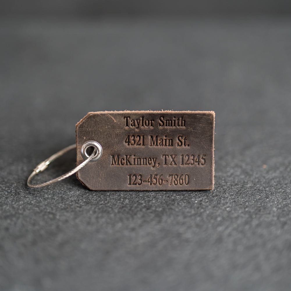 Personalized Leather Luggage Tags