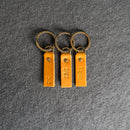 LIMITED EDITION - Personalized Red Leather Tab Keychain