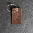 Mr. or Mrs. Design Stamped Leather Luggage Tags