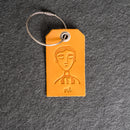 Mr. or Mrs. Design Stamped Leather Luggage Tags