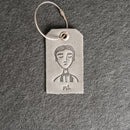 Mr. or Mrs. Design Stamped Leather Luggage Tags