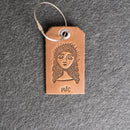 Mr. or Mrs. Design Stamped Leather Luggage Tags