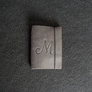 Refillable Personalized Leather Pocket Journal with Professional Elastic Closure