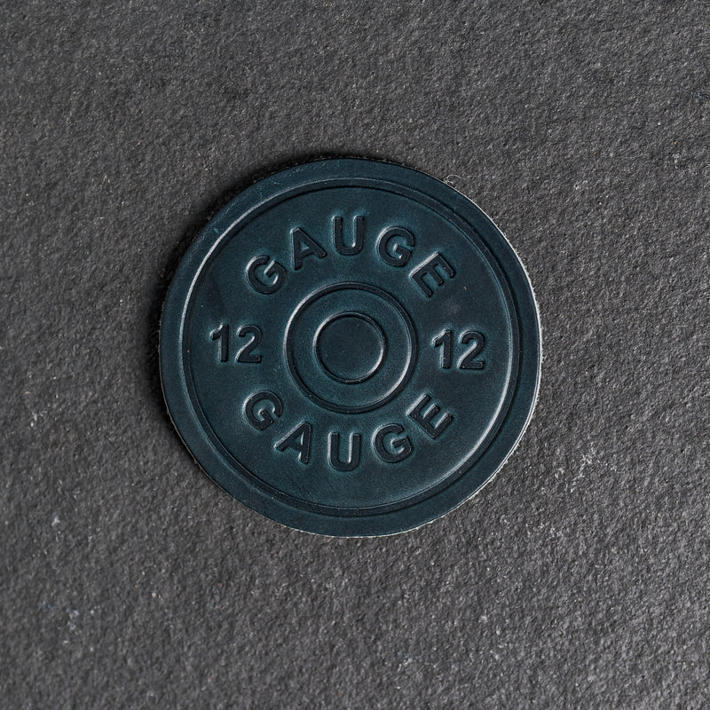 12 Gauge Stamp Design Leather Coasters - 4" Round - Sold individually or as a Set of 4