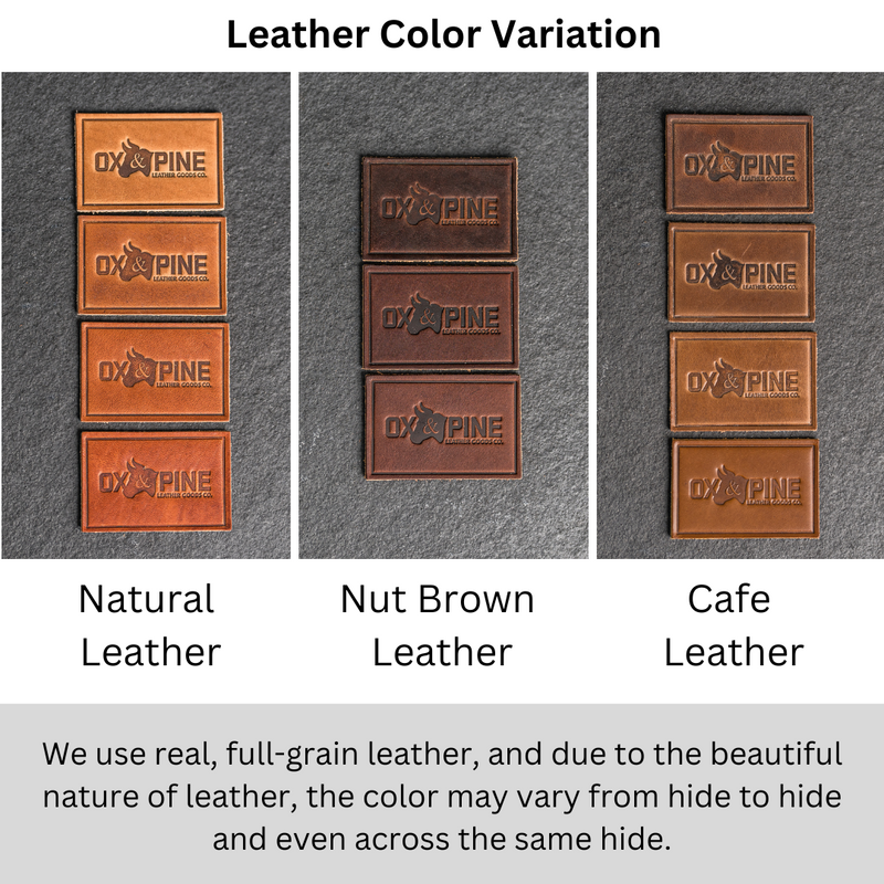 Bison Leather Patches with optional Velcro added