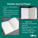 Classic Personalized Leather Pocket Journal with Professional Elastic Closure