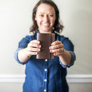 Classic Personalized Leather Pocket Journal with Professional Elastic Closure