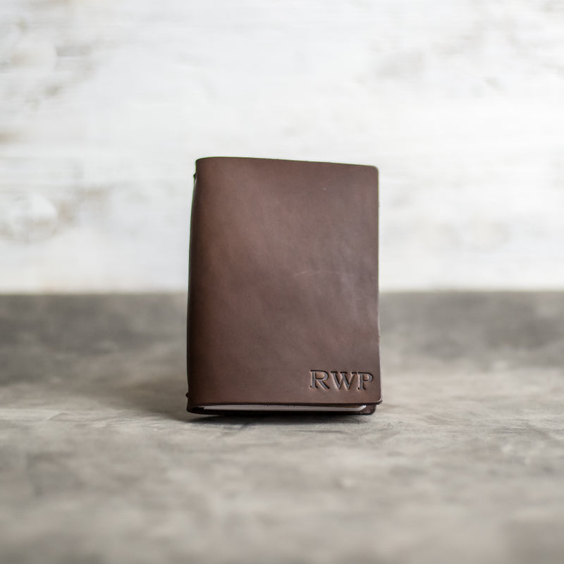 Refillable Personalized Leather Pocket Journal