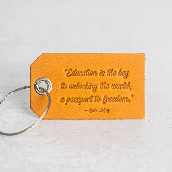 Education is the key Backpack Luggage Tag | Back to School