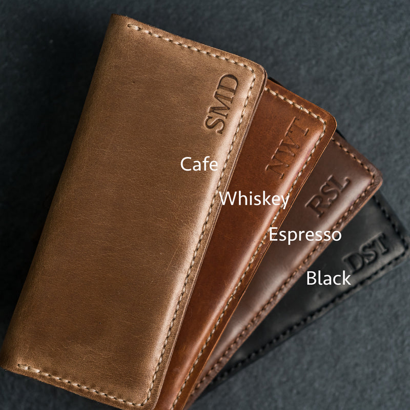 Long Wallet - Double Sided - Personalized Leather Wallet