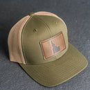 Leather Patch Trucker Style Hat - Idaho Stamp