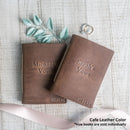 Personalized Leather Vow Book - (First Name)'s Vows (Serif)