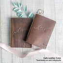 His and Hers Personalized Leather Vow Book with Name and/or Date Pocket Notebook