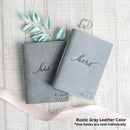 His and Hers Personalized Leather Vow Book with Name and/or Date Pocket Notebook