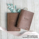 Personalized Leather Vow Book - Vows (Serif)