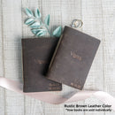 Personalized Leather Vow Book - Vows (Serif)