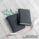 Personalized Leather Vow Book - Vows (Cursive)