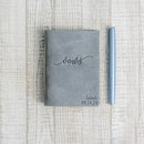 Personalized Leather Vow Book - Vows (Cursive)