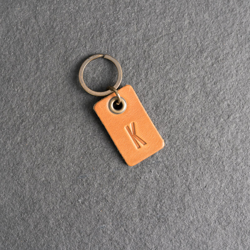 Classic Rectangle Leather Keychain | Personalized Premium Leather Keychain | Custom Key Fob | Leather Gift Handmade in the USA