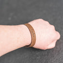 Personalized Leather Single Wrap Bracelet