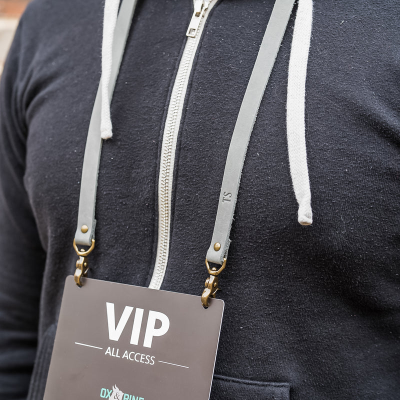 Personalized Leather Event Lanyards