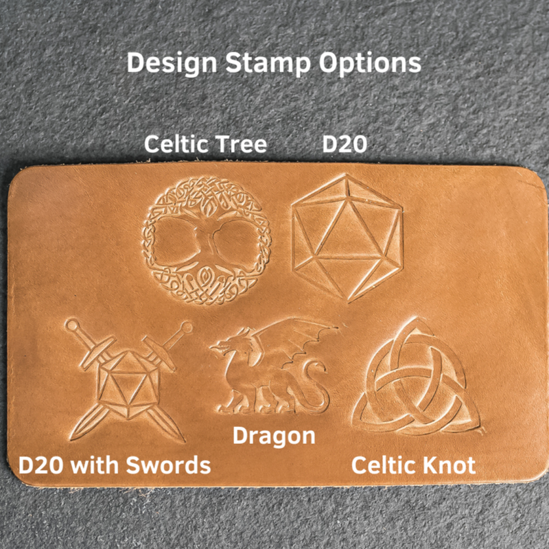 Leather Dice Tray with Design Stamp Options - Hexagon Shape