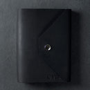 Personalized Refillable Snap Leather Journal - Black - Ox & Pine