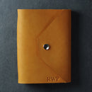 Personalized Refillable Snap Leather Journal - Saddle Tan - Ox & Pine