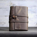Personalized Refillable Wrap Leather Journal - Rustic Brown - Ox & Pine