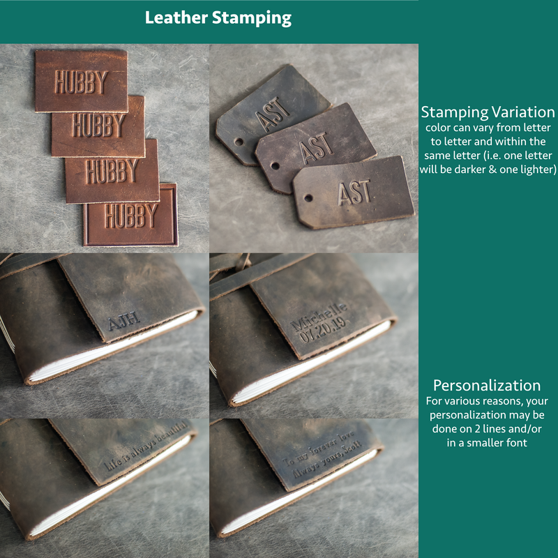Refillable Personalized Leather Pocket Journal