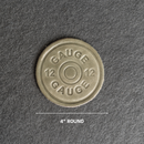 12 Gauge Stamp Design Leather Coasters - 4" Round - Sold individually or as a Set of 4