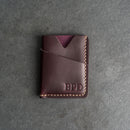 Card Holder Wallet with D-Ring and Optional Wristlet or Lanyard - Personalized Leather Wallet