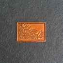 Floral Design Leather Patches with Optional Hook and Loop Fastener