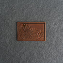 Floral Design Leather Patches with Optional Hook and Loop Fastener