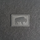 Bison Stamp Leather Patches with Optional Hook and Loop Fastener