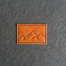 Mountain Range Leather Patches with Optional Hook and Loop Fastener