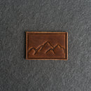 Mountain Range Leather Patches with Optional Hook and Loop Fastener