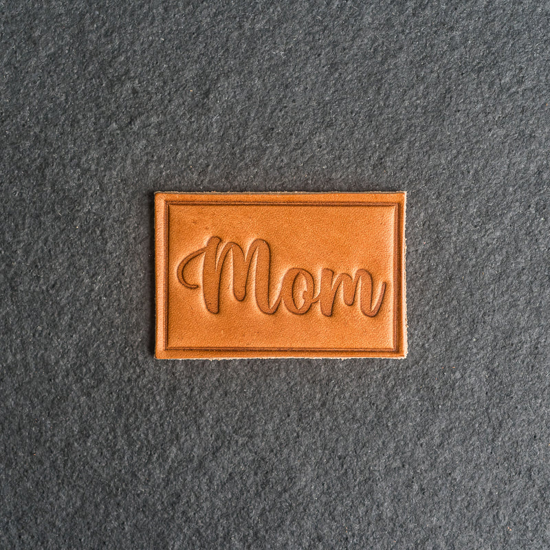 Mom Leather Patches with optional Velcro added