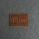 Mom Leather Patches with Optional Hook and Loop Fastener