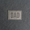 Dad Stamp Leather Patches with Optional Hook and Loop Fastener