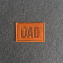 Dad Stamp Leather Patches with Optional Hook and Loop Fastener