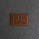 Dad Stamp Leather Patches with Optional Hook and Loop Fastener