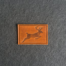 Deer Stamp Leather Patches with Optional Hook and Loop Fastener