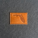Florida Leather Patches with Optional Hook and Loop Fastener