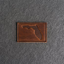 Florida Leather Patches with Optional Hook and Loop Fastener