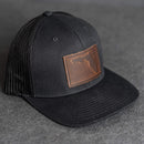 Leather Patch Trucker Style Hat - Florida Stamp