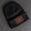 Beanie with Leather Patch Attached - Florida Stamp